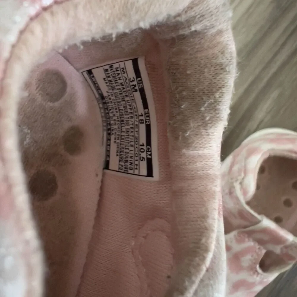 Carter's Every Step Maggie Girls Sneakers Baby Girl Size 3M Cream/Pink